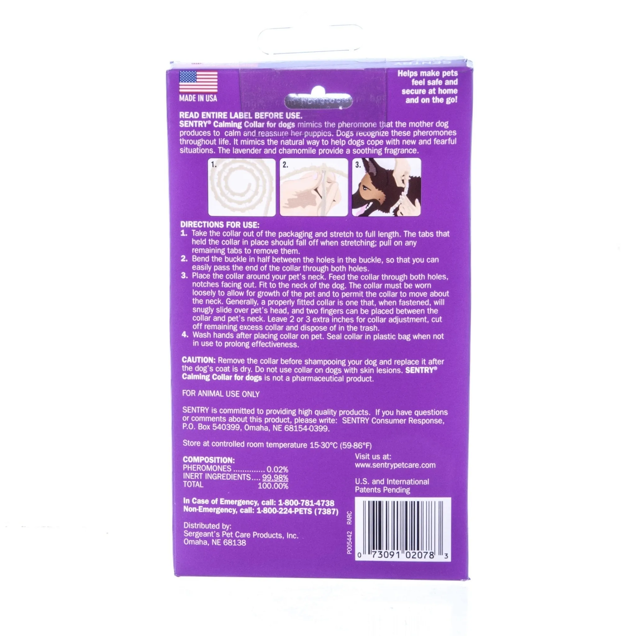 SENTRY Calming Collars for Dogs, 3 Pack